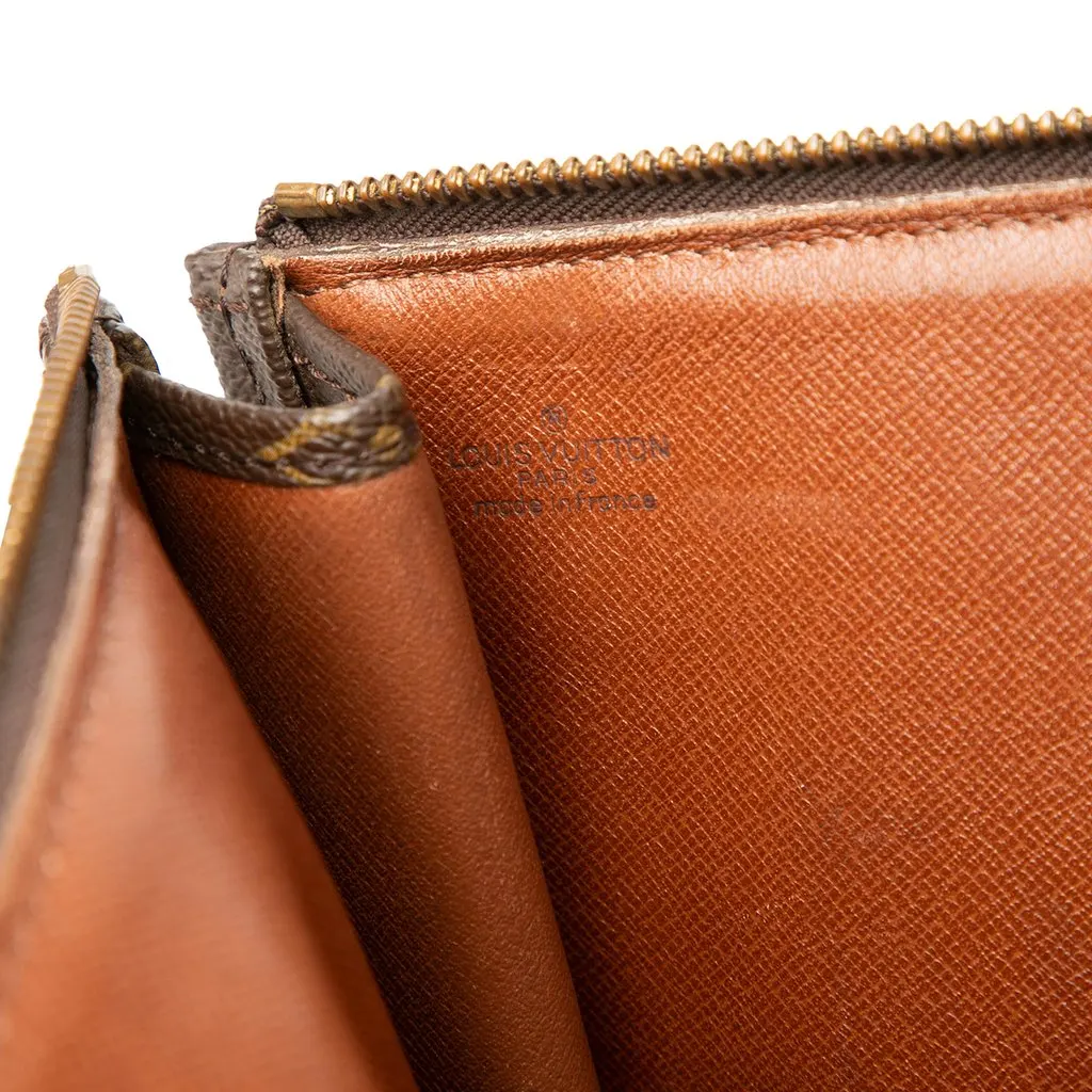 Louis Vuitton Monogram Poche Documents Portfolio Brown Canvas Good - Box View