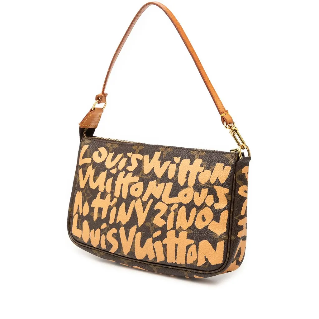 Louis Vuitton Stephen Sprouse Monogram Graffiti Pochette Accessoires Brown Very good - Back View
