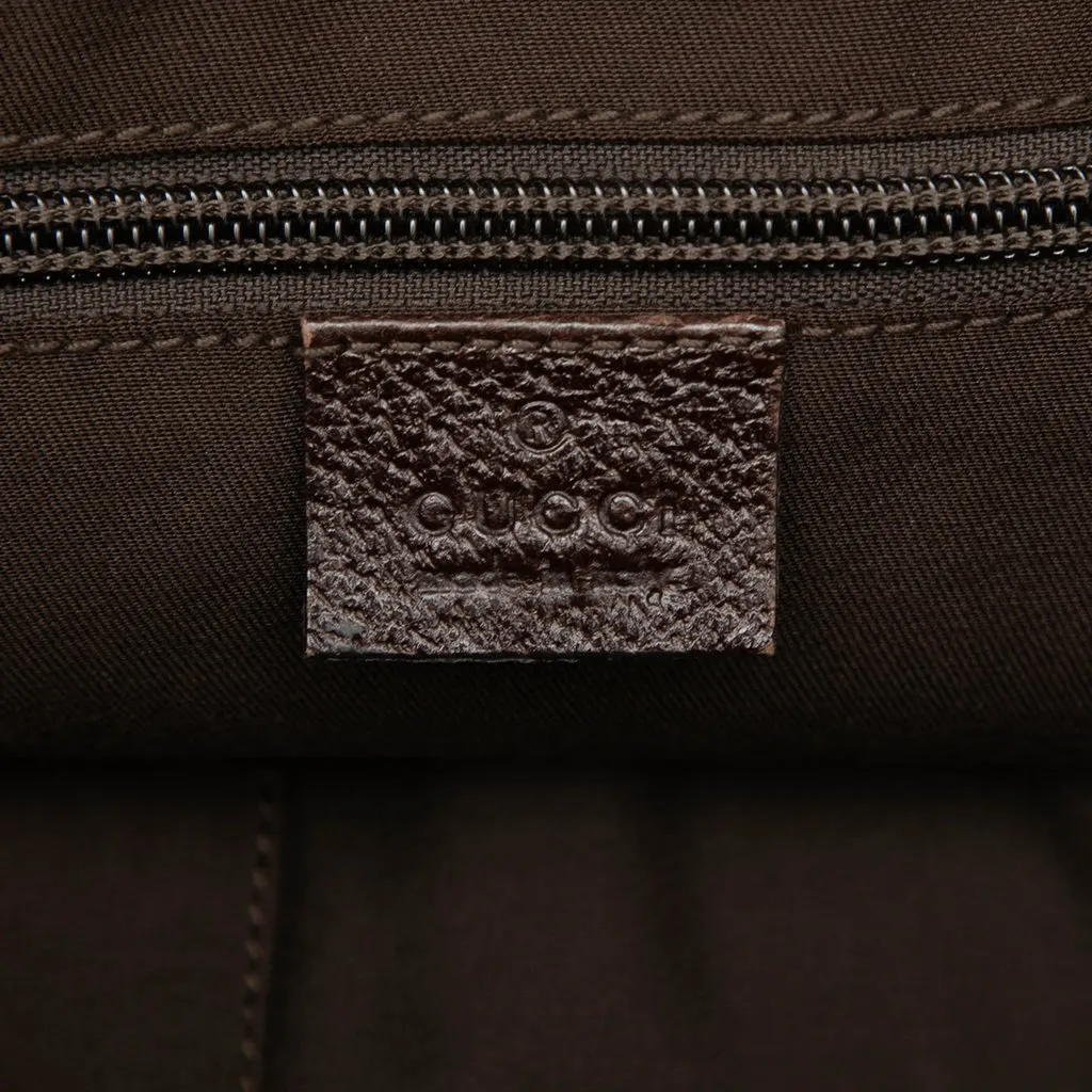 Gucci GG Canvas Web Half Moon Crossbody Beige Very good - Box View