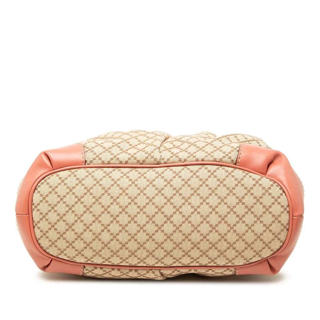 Gucci Diamante Canvas Sukey Satchel Beige Canvas Very good - Inside View