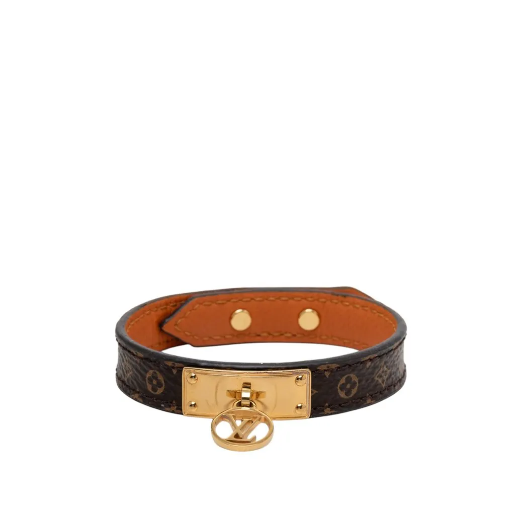 Louis Vuitton Monogram Logomania Bracelet 17 Brown Very good - Front View