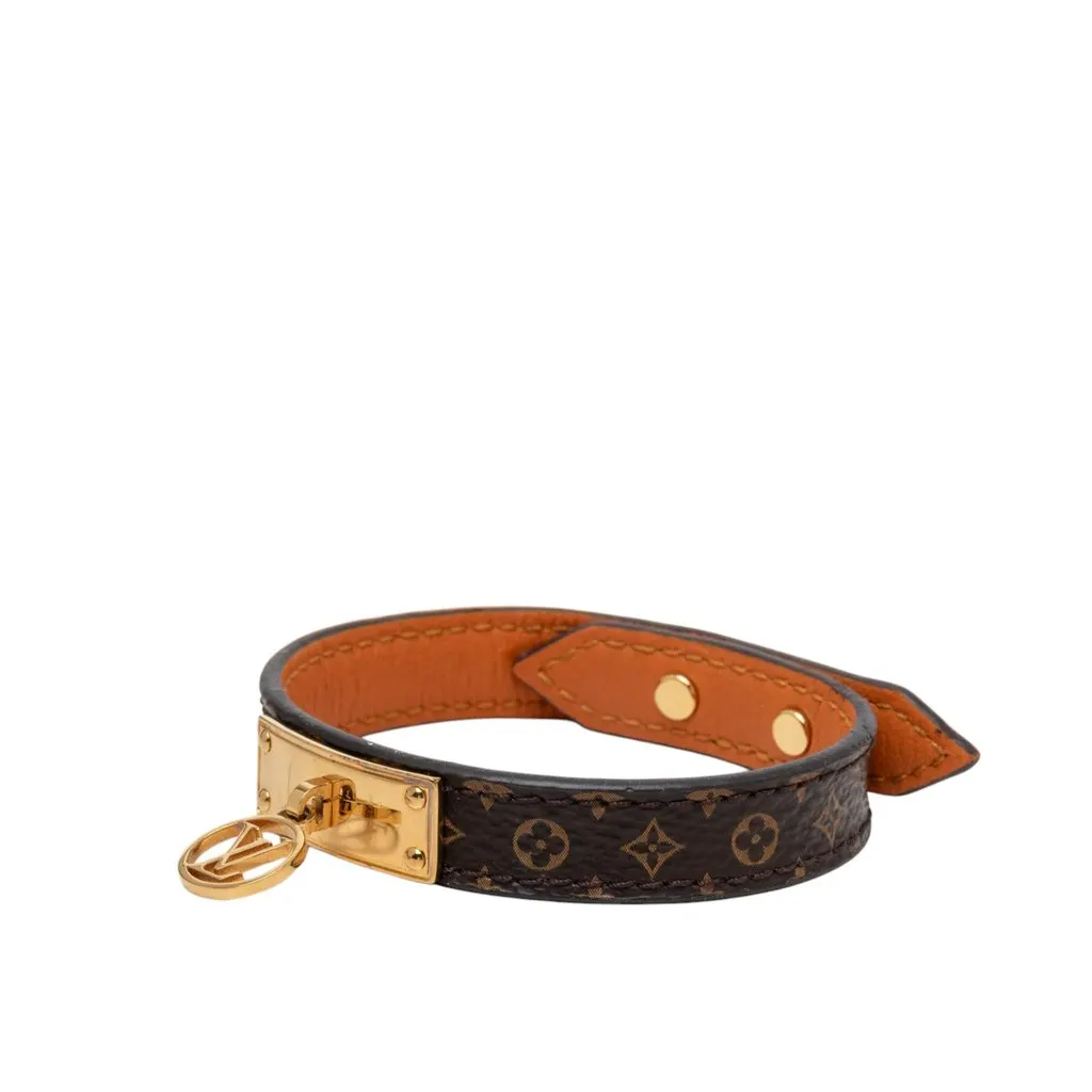Louis Vuitton Monogram Logomania Bracelet 17 Brown Very good - Back View
