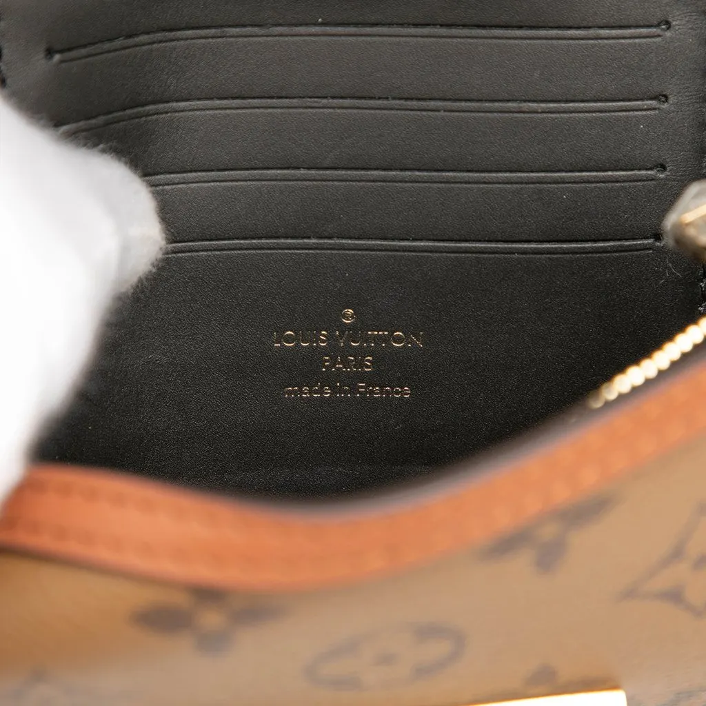 Louis Vuitton Monogram Reverse Dauphine Wallet on Chain Brown Very good - Box View