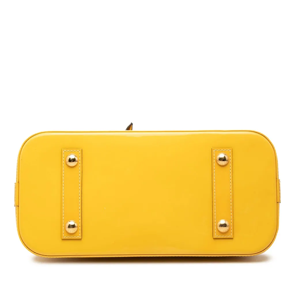 Louis Vuitton Monogram Vernis Alma PM Yellow Leather Very good - Inside View