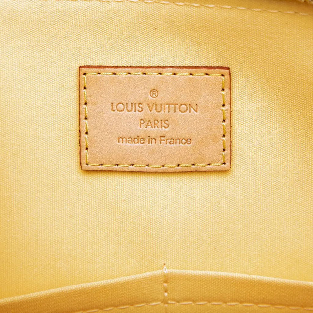 Louis Vuitton Monogram Vernis Alma PM Yellow Leather Very good - Box View