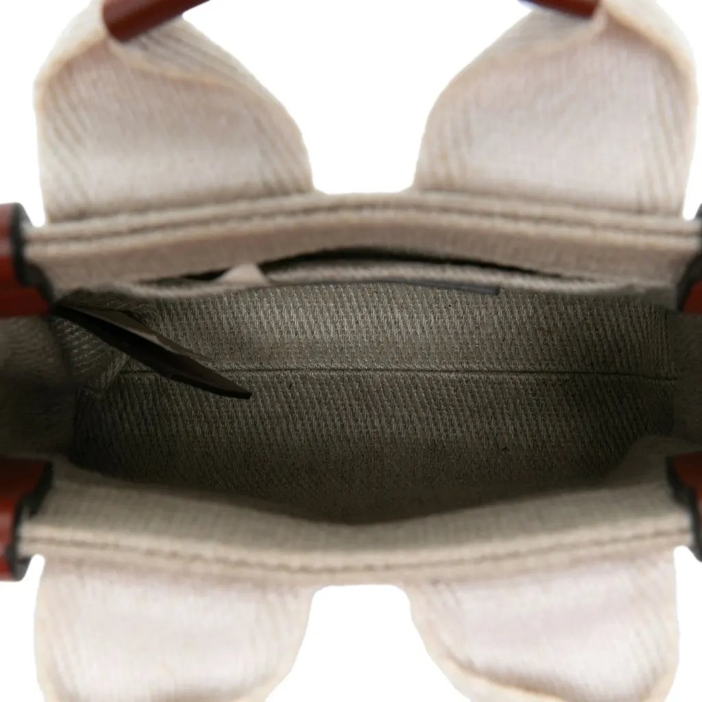 Chloé Nano Canvas Woody Satchel Beige Canvas Very good - Model View