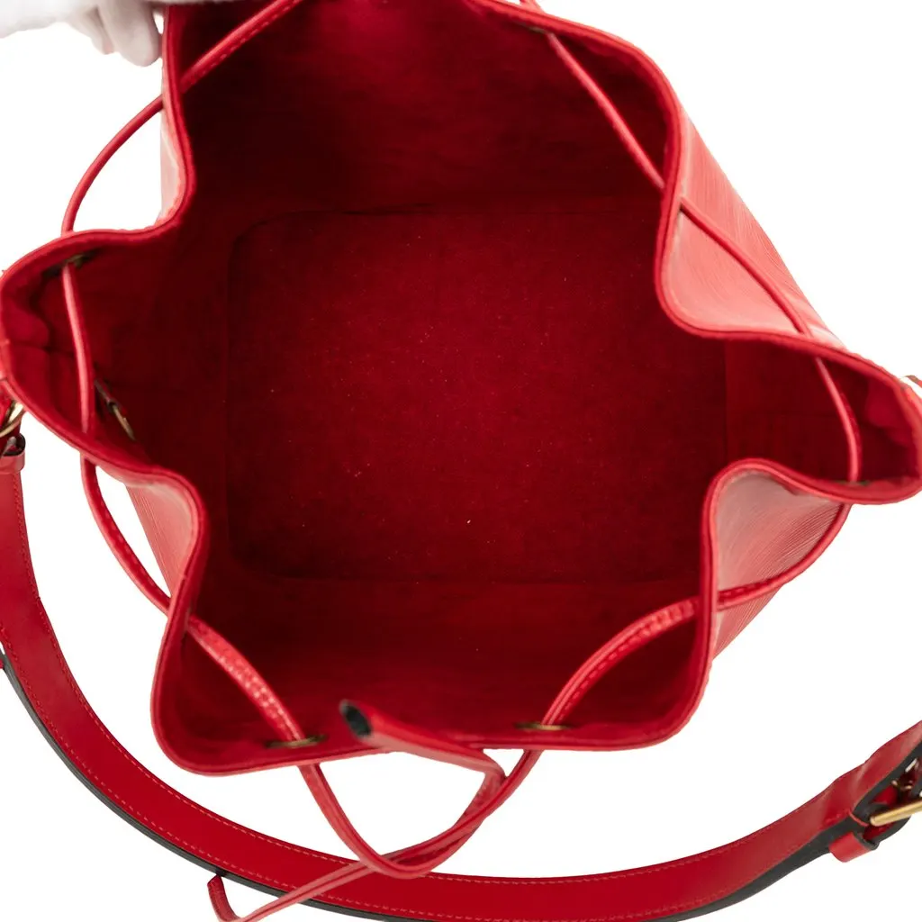Louis Vuitton Epi Petit Noe Red Leather Good - Model View