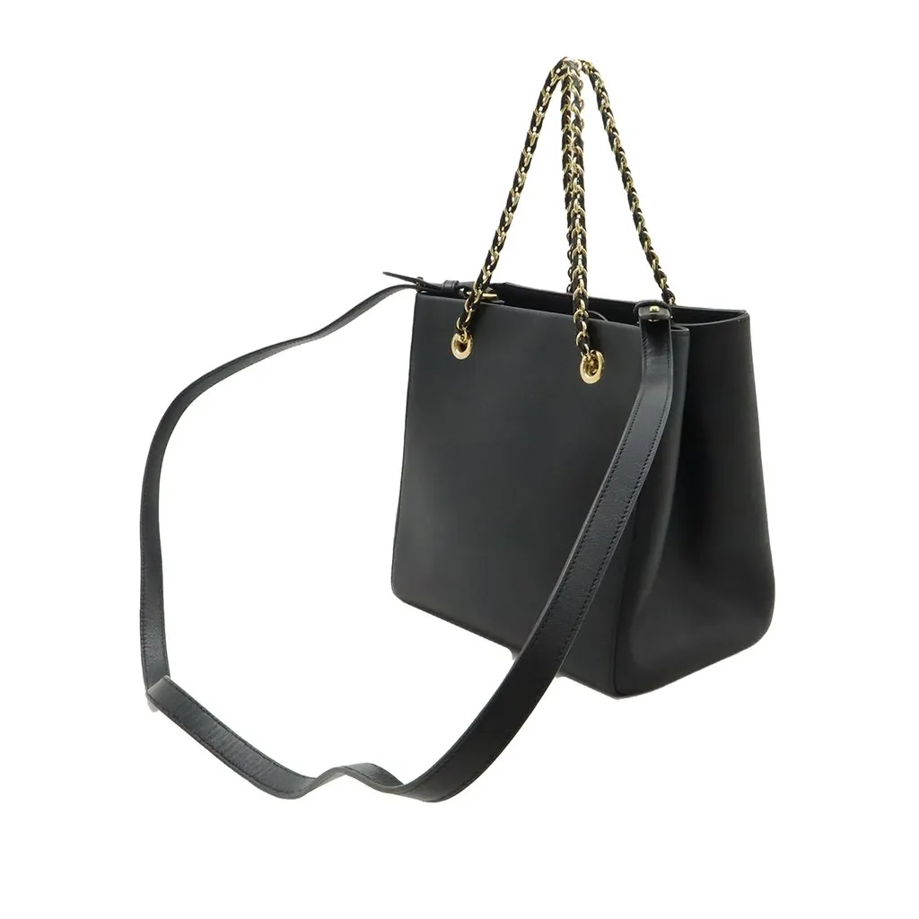 Ferragamo Leather Vara Bow Satchel Black Leather Very good - Back View
