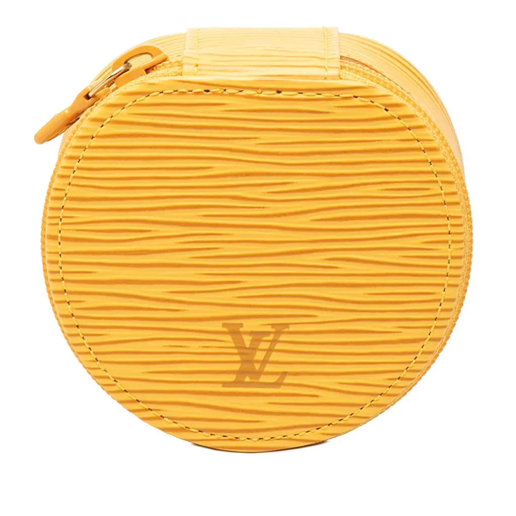 Louis Vuitton Epi Ecrin Bijoux Travel Jewelry Case Yellow Leather Very good - Front View