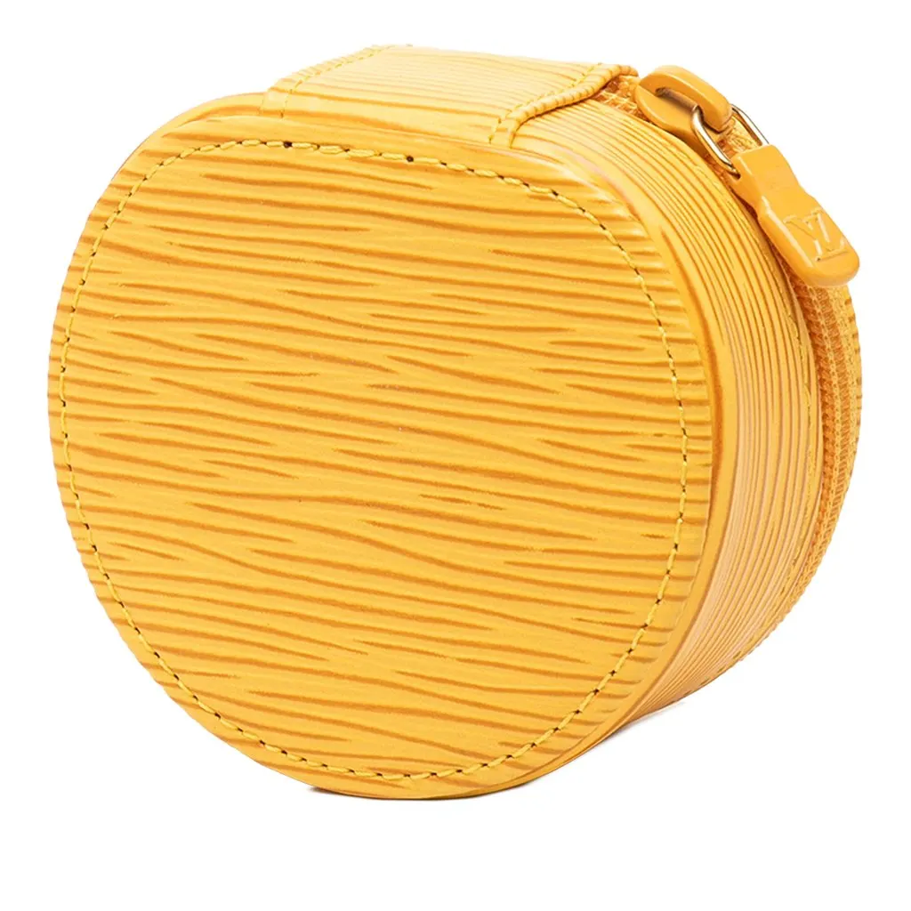 Louis Vuitton Epi Ecrin Bijoux Travel Jewelry Case Yellow Leather Very good - Back View