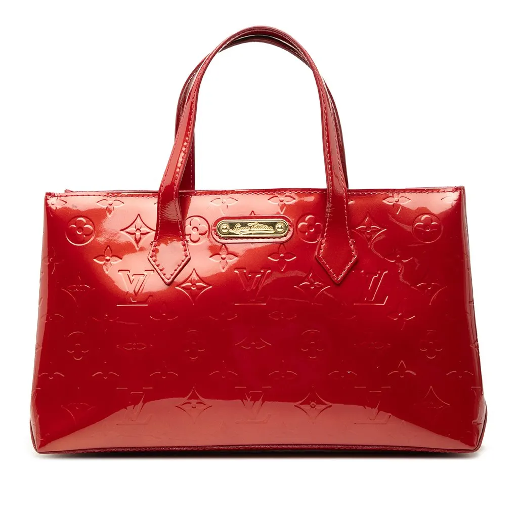Louis Vuitton Monogram Vernis Wilshire PM Red Leather Very good - Front View