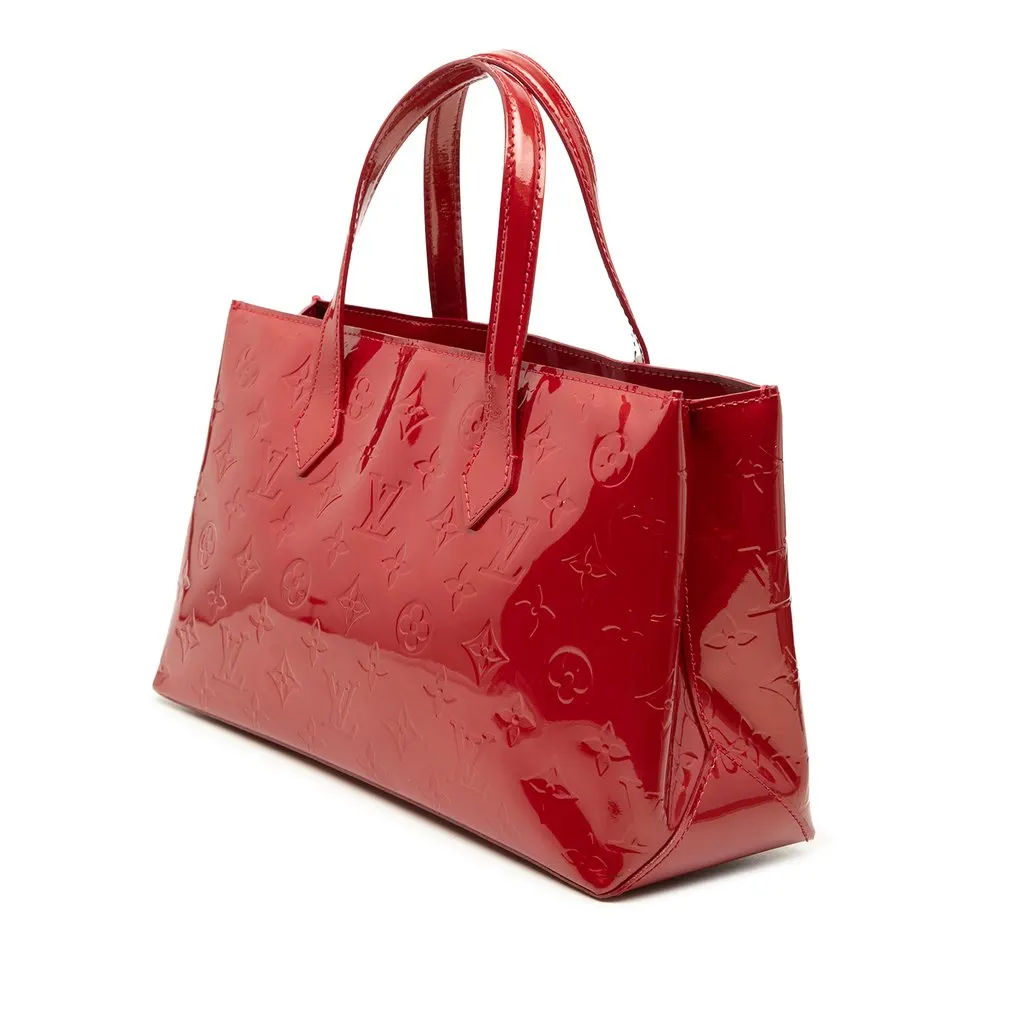 Louis Vuitton Monogram Vernis Wilshire PM Red Leather Very good - Back View