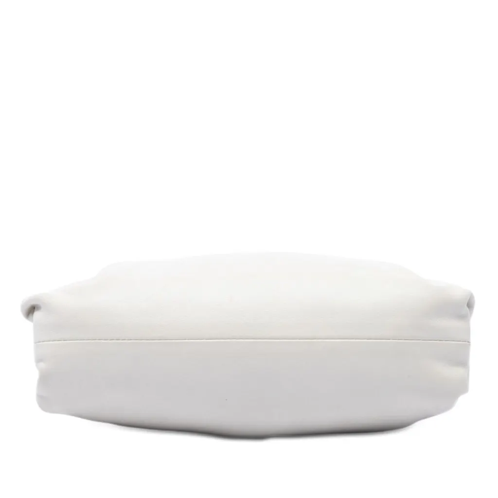 Bottega Veneta Lambskin The Mini Pouch Crossbody White Leather Very good - Inside View