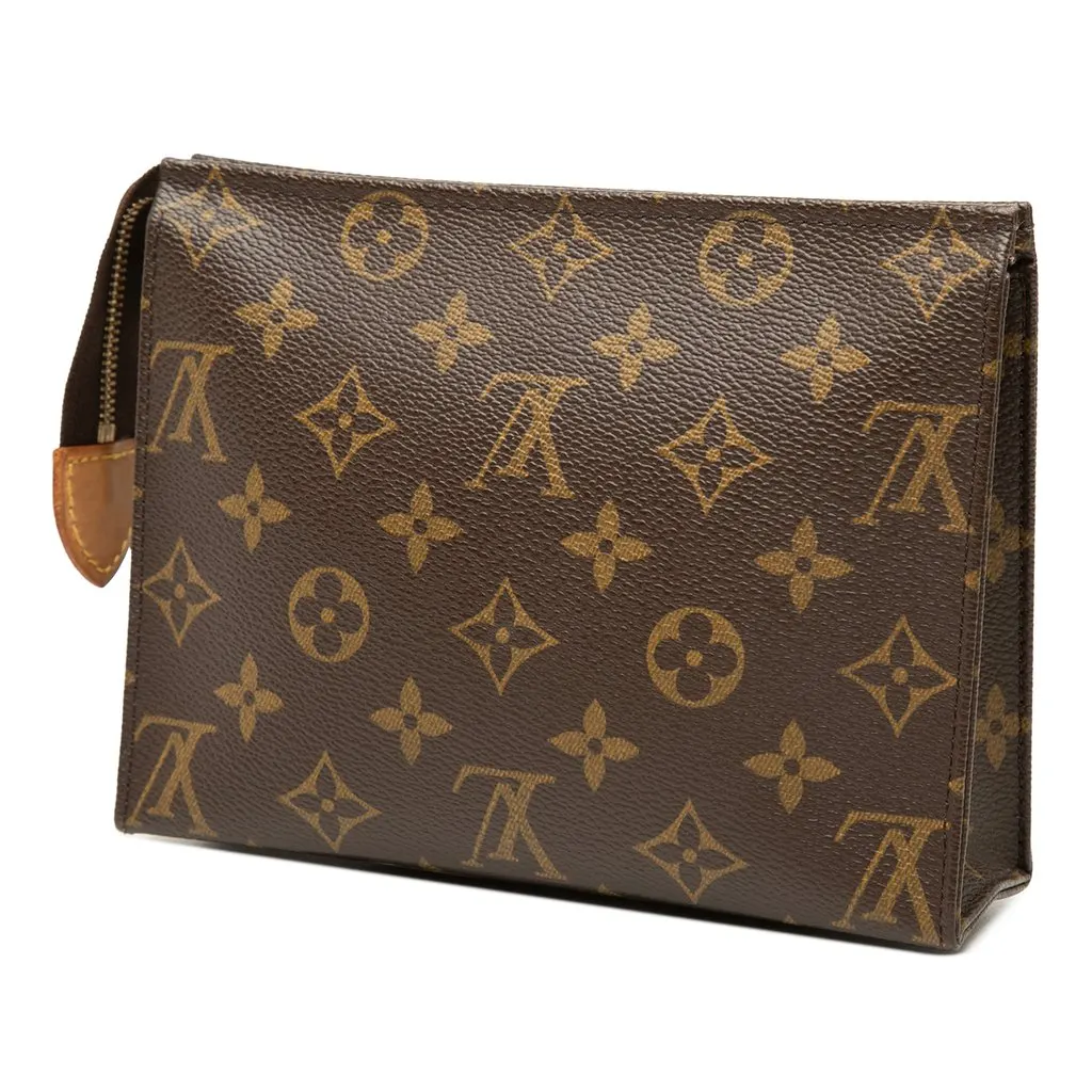 Louis Vuitton Monogram Toiletry Pouch 19 Brown Very good - Back View