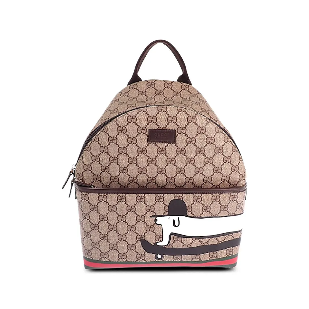Gucci Childrens GG Supreme Web Dog Backpack