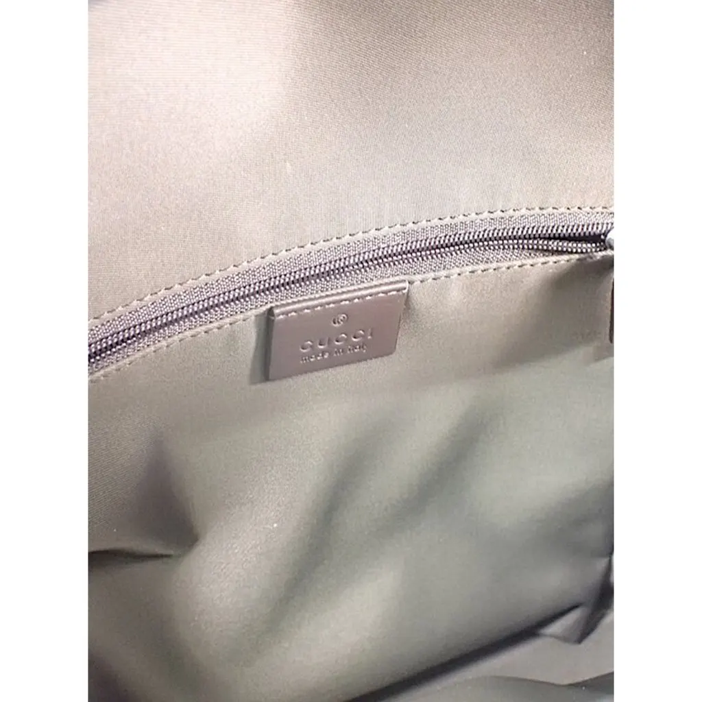 Gucci Childrens GG Supreme Web Dog Backpack Beige Canvas Never worn - Model View