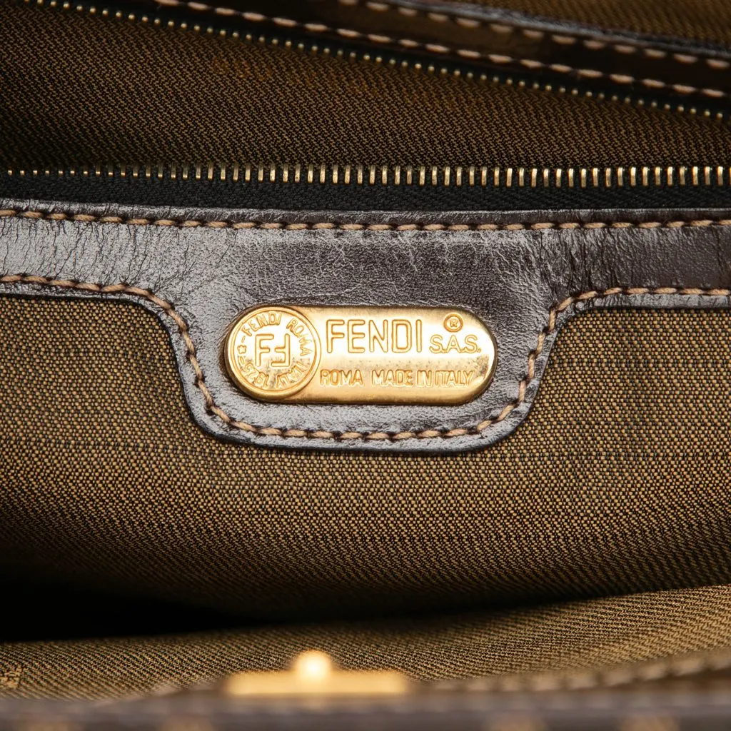 Fendi Zucca Canvas Twins Tote Brown Canvas Good - Box View
