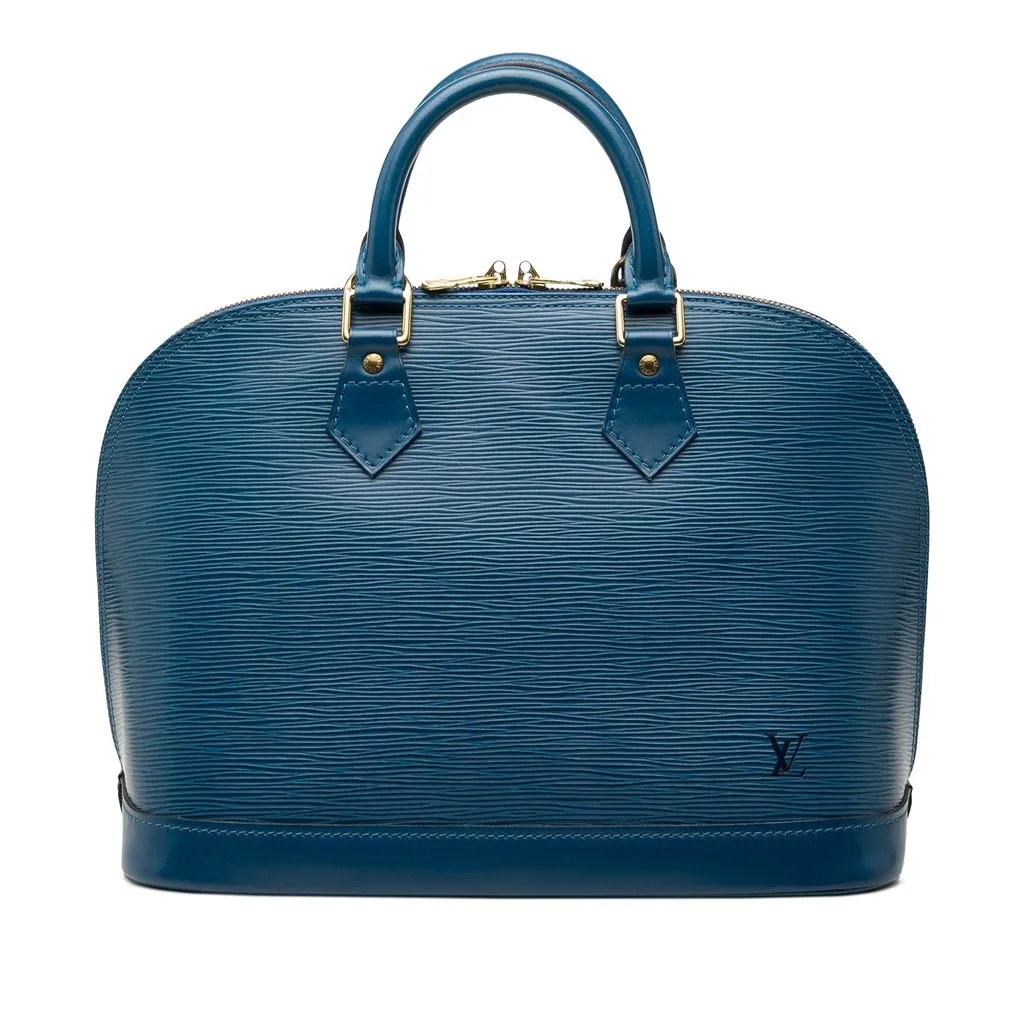 Louis Vuitton Epi Alma PM Blue Leather Very good - Front View
