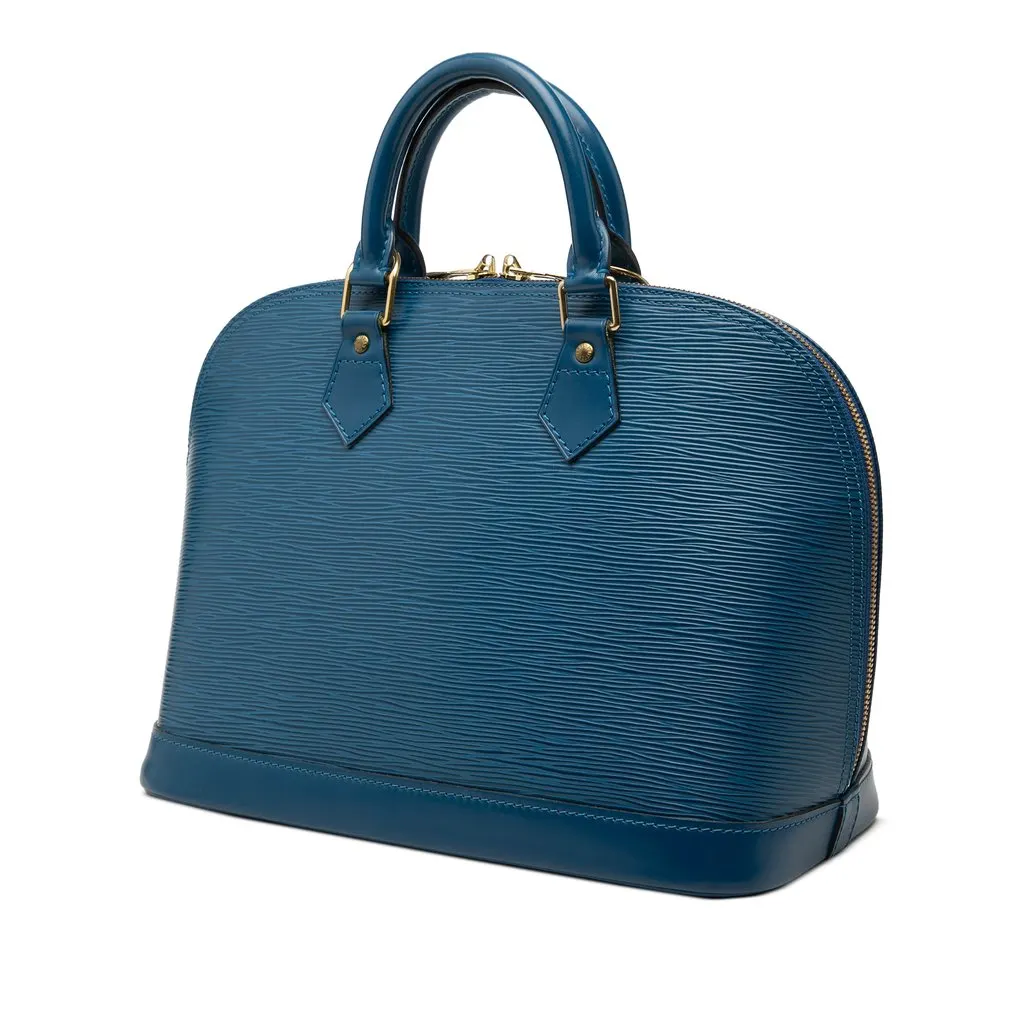 Louis Vuitton Epi Alma PM Blue Leather Very good - Back View