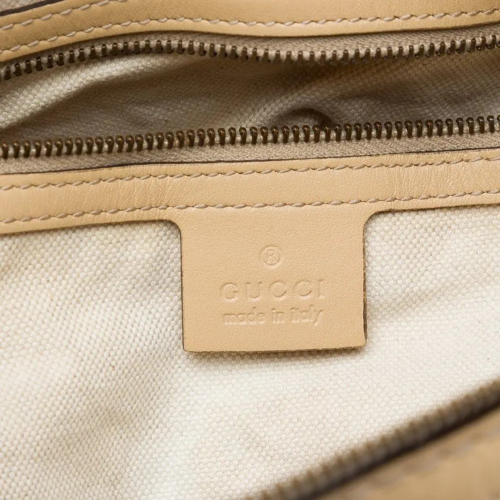 Gucci Guccissima Scarlett Shoulder Bag Beige Leather Very good - Box View