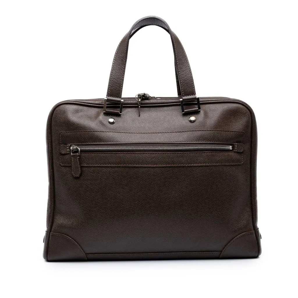 Louis Vuitton Taiga Igor Briefcase Brown Leather Very good - Front View