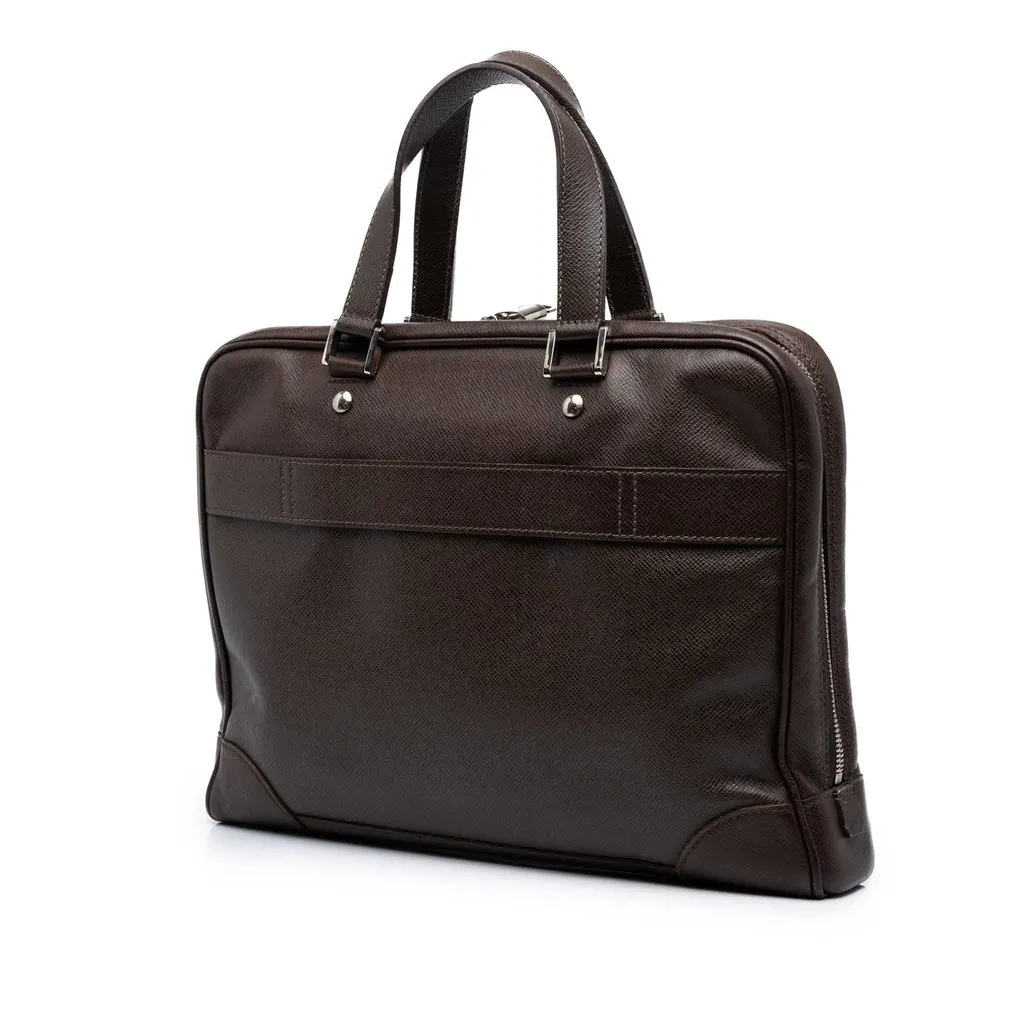 Louis Vuitton Taiga Igor Briefcase Brown Leather Very good - Back View