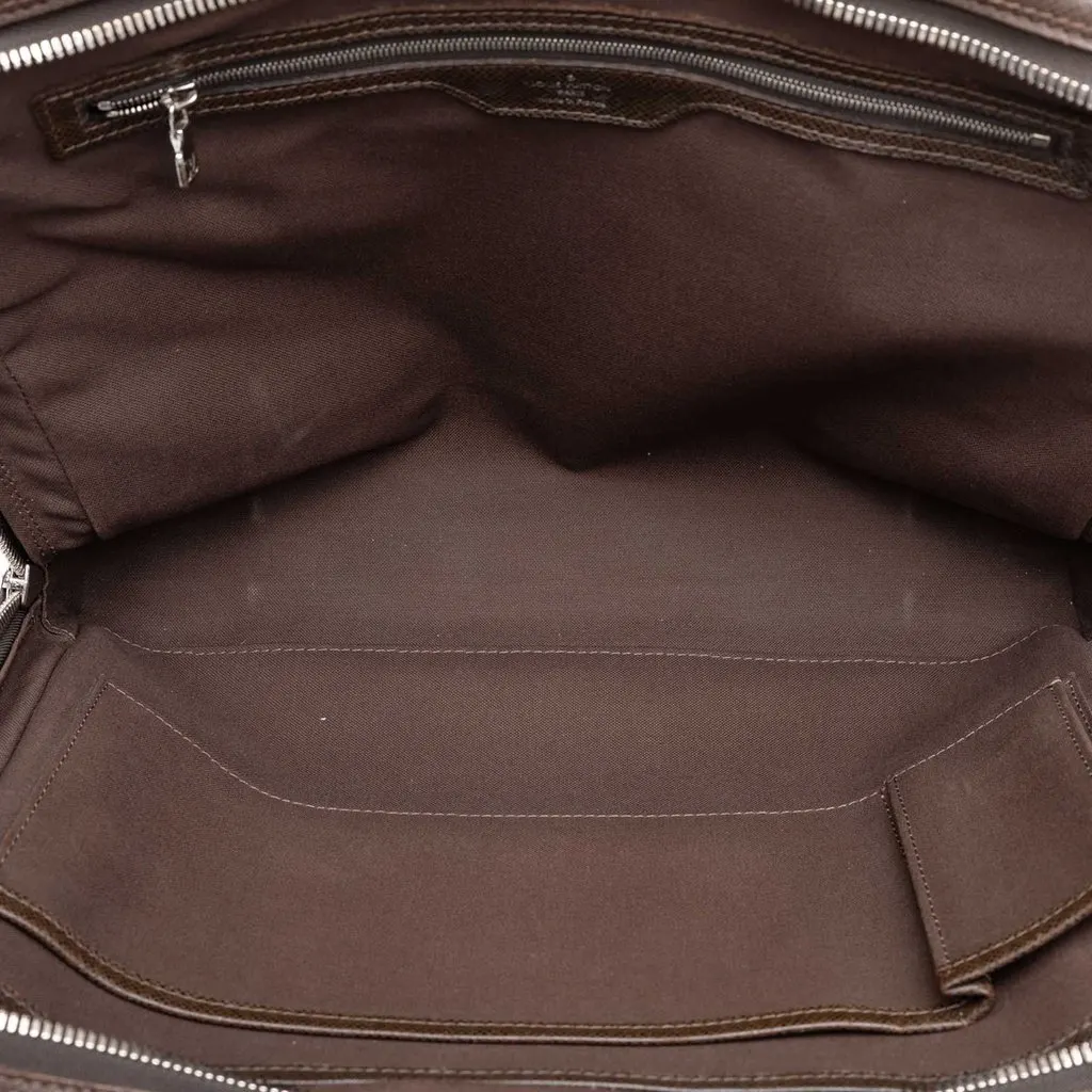 Louis Vuitton Taiga Igor Briefcase Brown Leather Very good - Model View