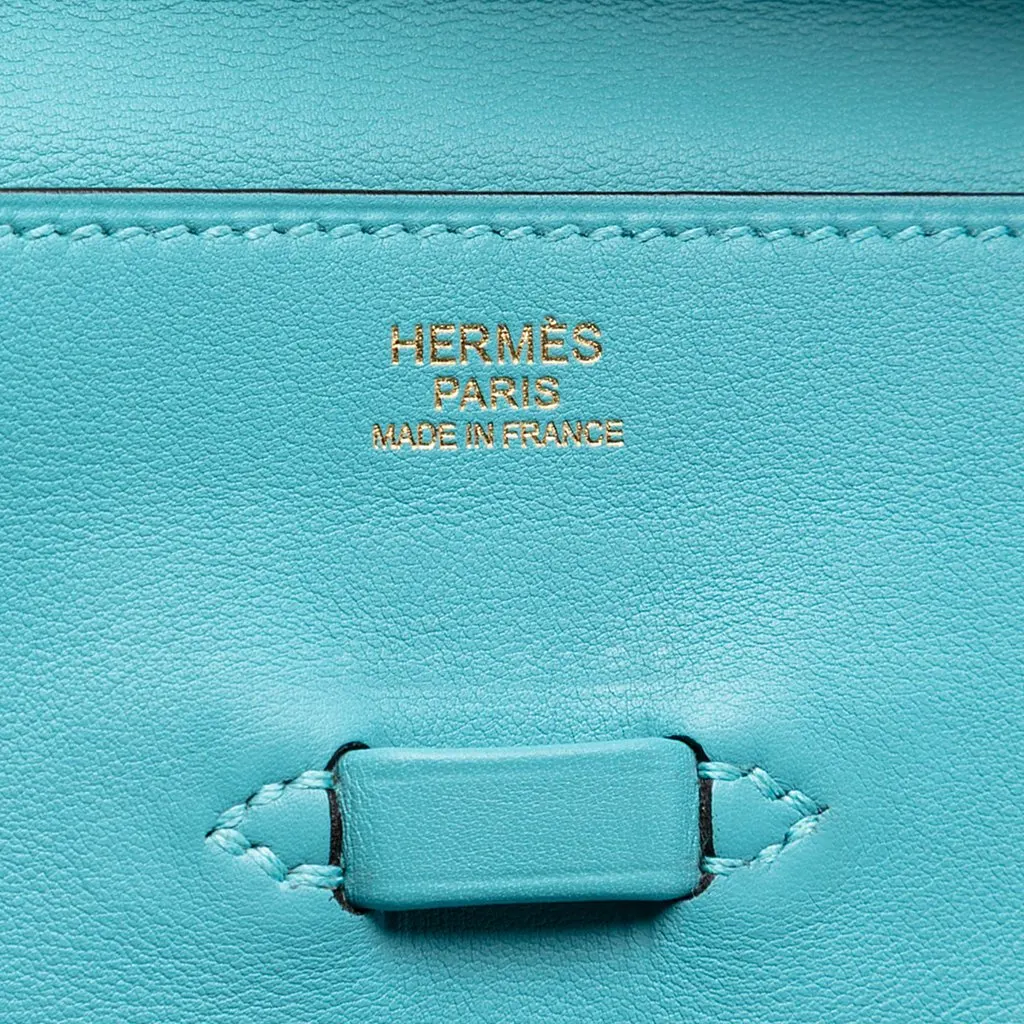 Hermès Evercolor Pliplat Clutch Blue Leather Very good - Box View