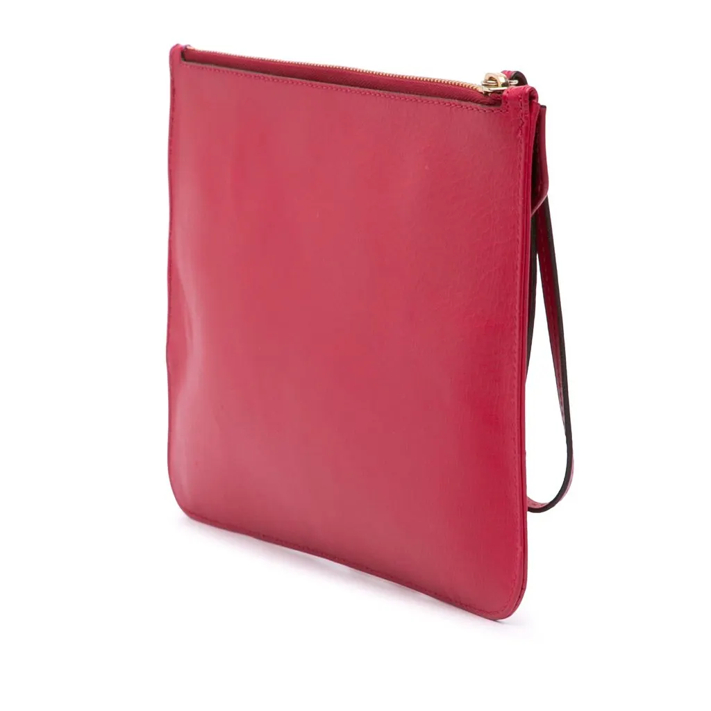 Chloé Leather Envelope Clutch Red Leather Very good - Back View