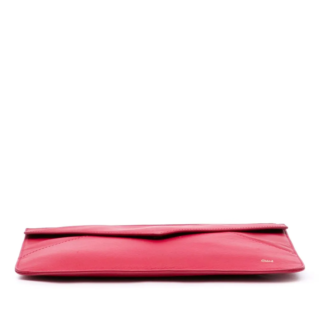 Chloé Leather Envelope Clutch Red Leather Very good - Inside View