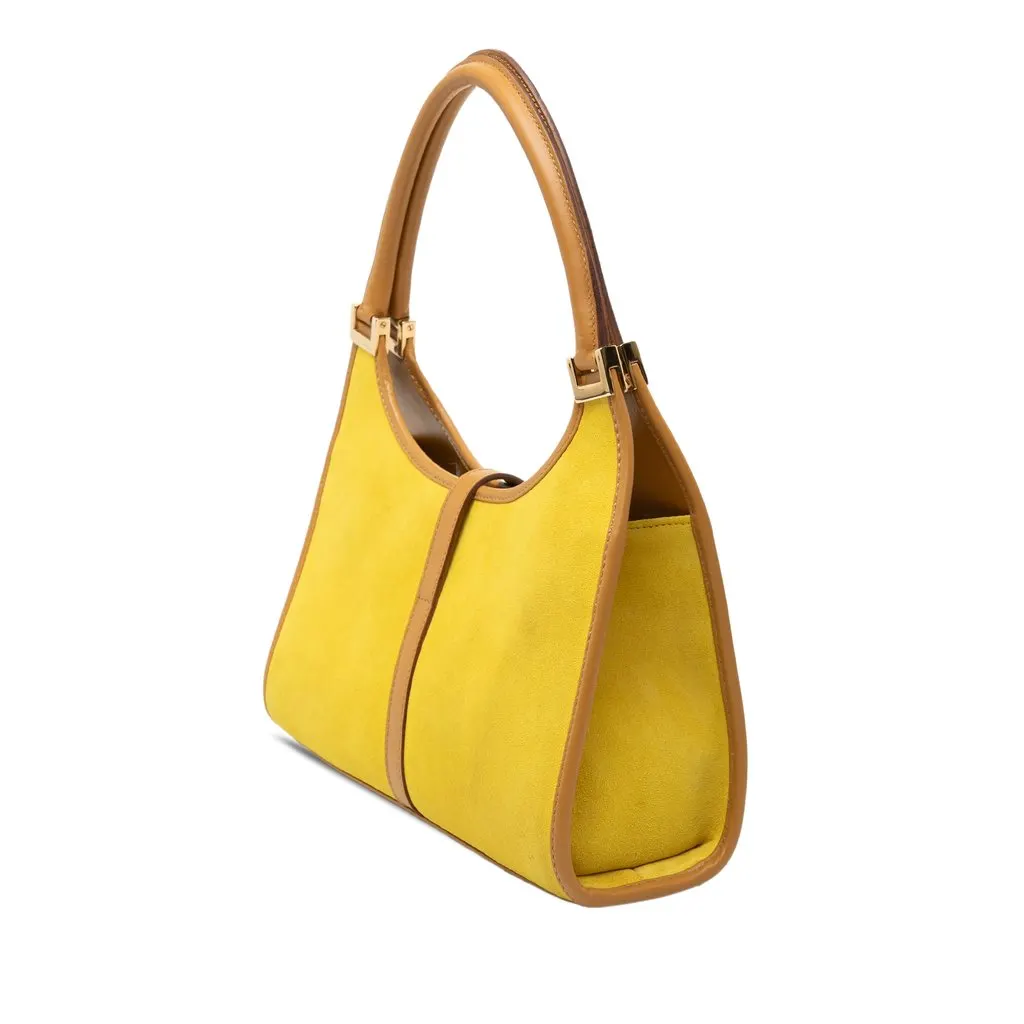 Gucci Suede Jackie Bardot Handbag Yellow Leather Very good - Back View