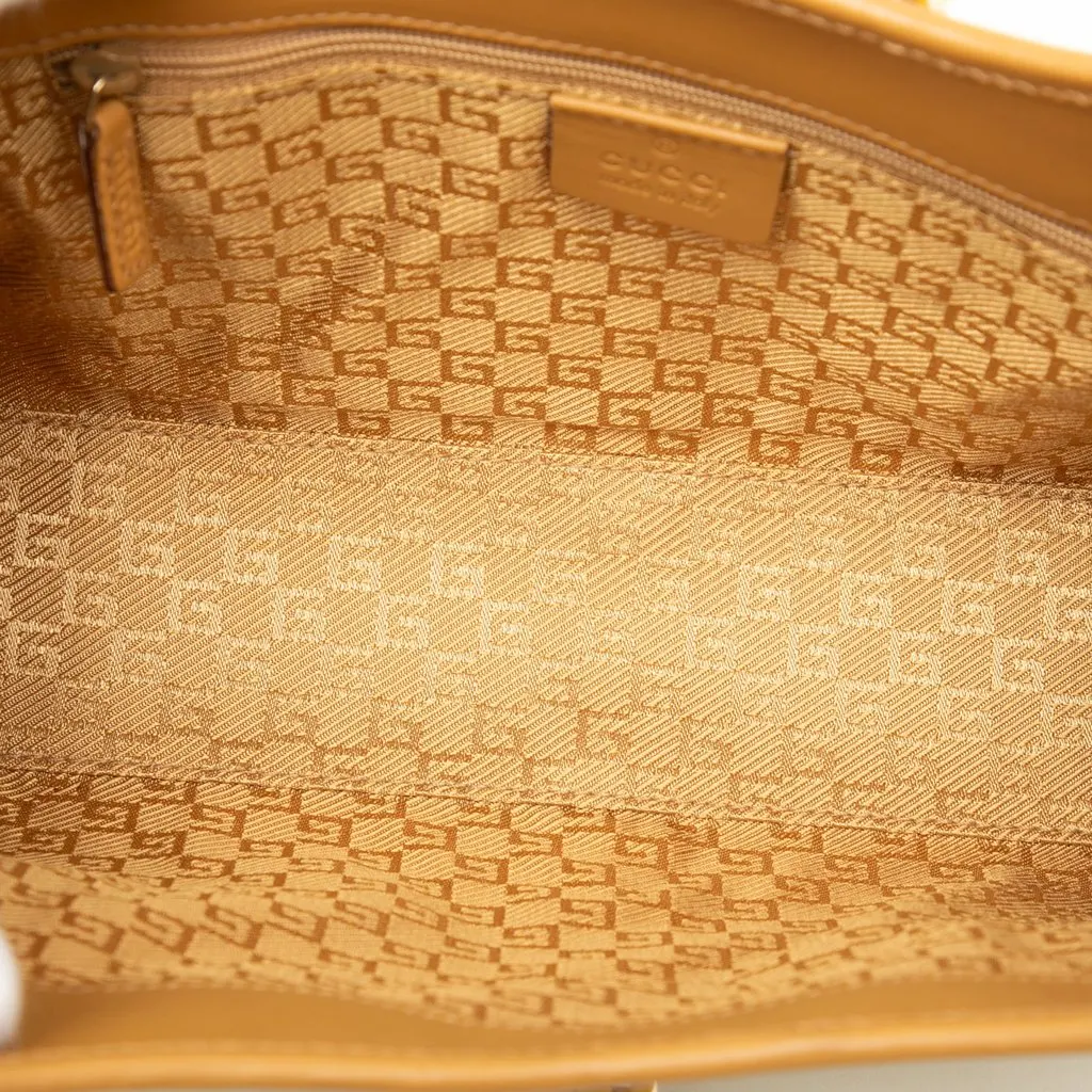 Gucci Suede Jackie Bardot Handbag Yellow Leather Very good - Model View