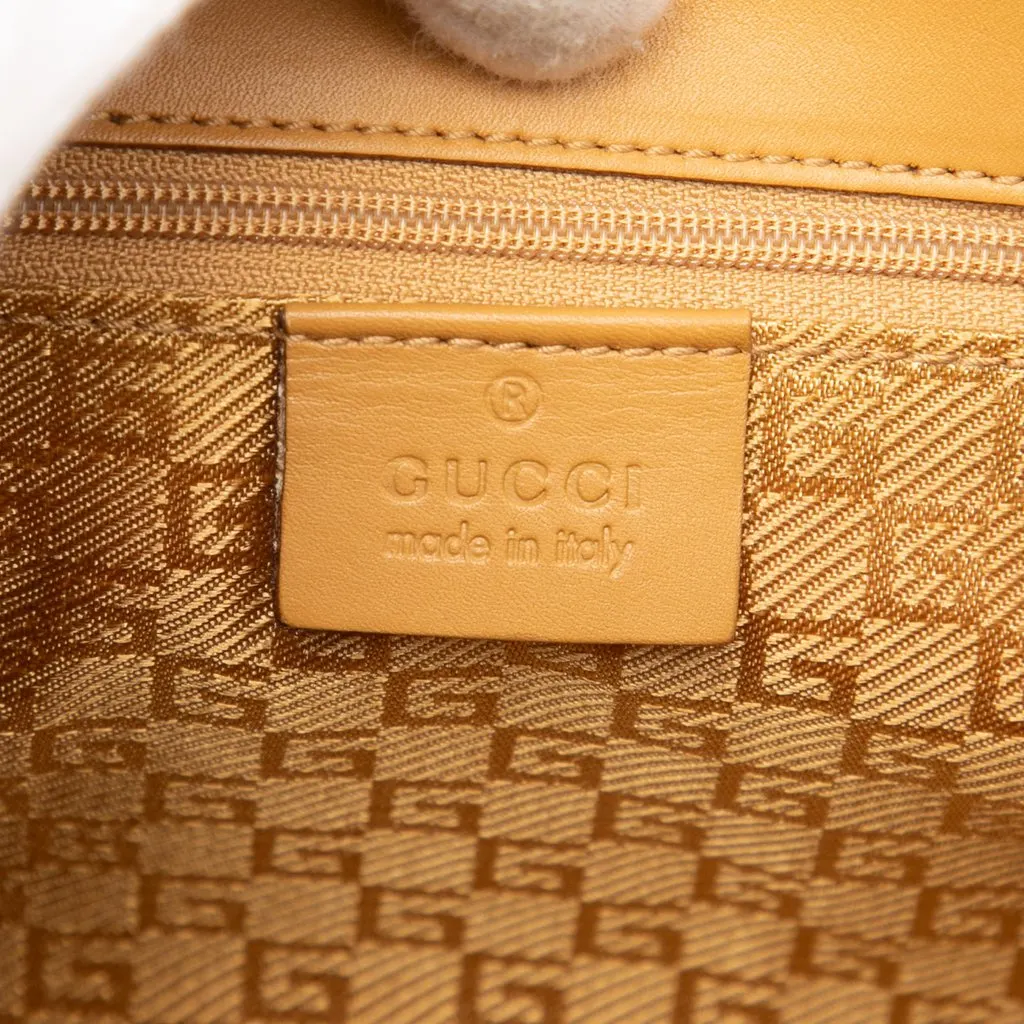 Gucci Suede Jackie Bardot Handbag Yellow Leather Very good - Box View