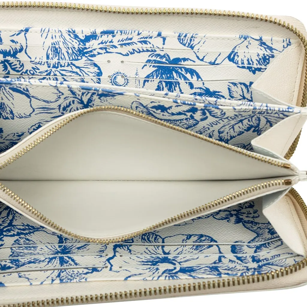Louis Vuitton Monogram Tiles By The Pool Zippy Wallet Blue Very good - Model View