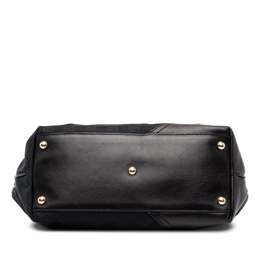 Gucci GG Canvas New Britt Tote Black Canvas Good - Inside View