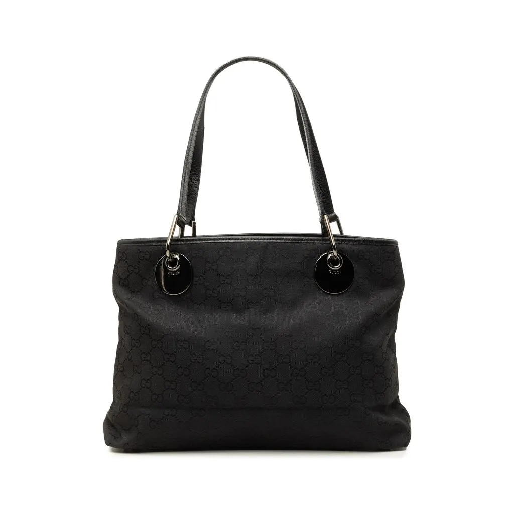 Gucci Medium GG Canvas Eclipse Tote Black Canvas Very good - Front View