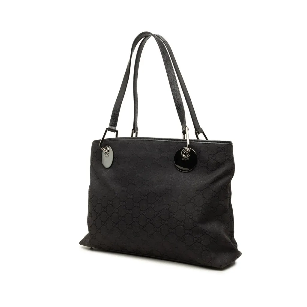 Gucci Medium GG Canvas Eclipse Tote Black Canvas Very good - Back View