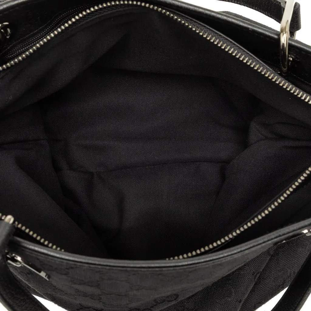 Gucci Medium GG Canvas Eclipse Tote Black Canvas Very good - Model View