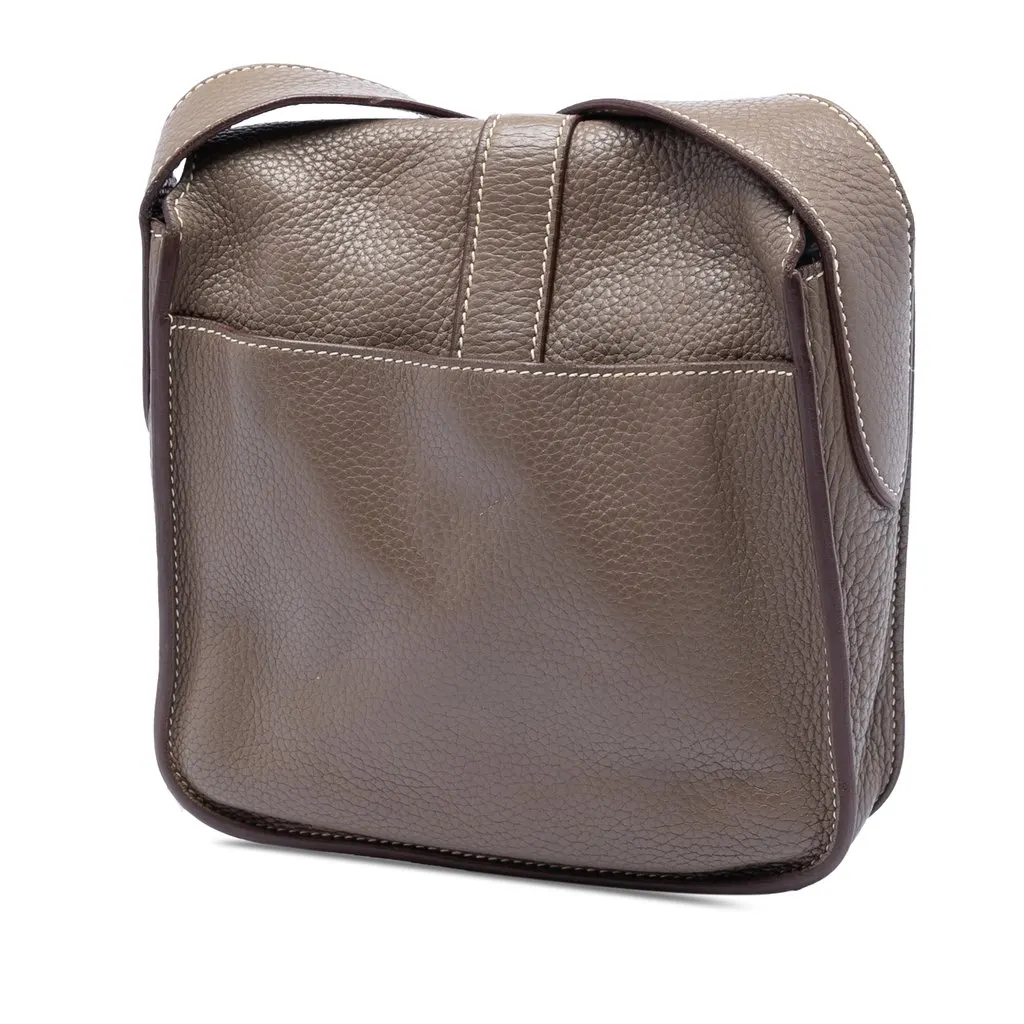 Hermès Clemence Steve Pochette Brown Leather Very good - Back View