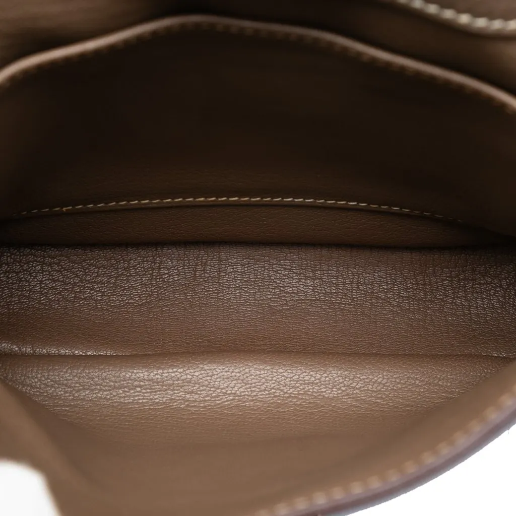 Hermès Clemence Steve Pochette Brown Leather Very good - Model View