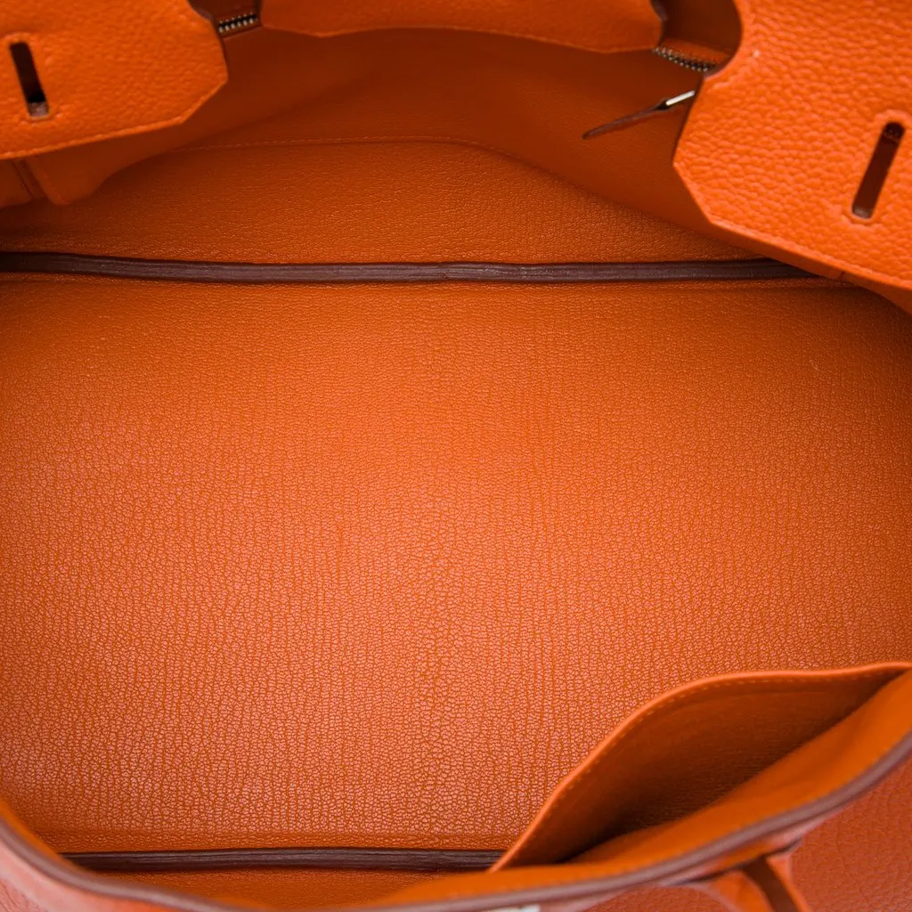 Hermès Togo Birkin Retourne 35 Orange Leather Very good - Model View