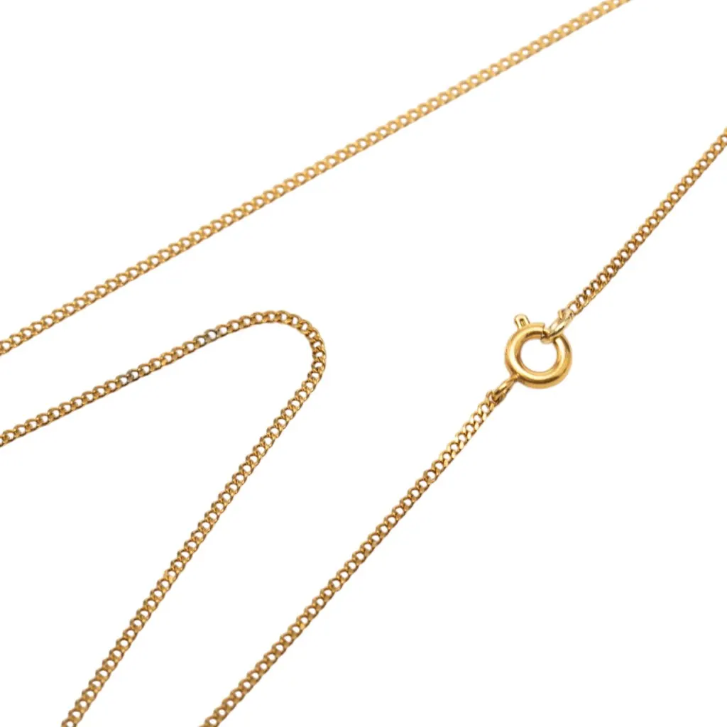 Chanel CC Gold Plated Strass Pendant Necklace Gold Metal Very good - Box View