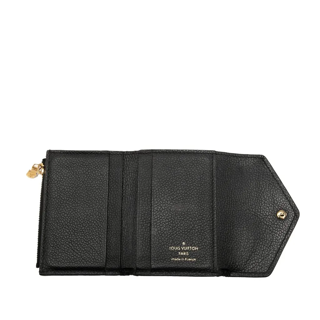 Louis Vuitton Monogram Empreinte Victorine Wallet Black Leather Very good - Model View