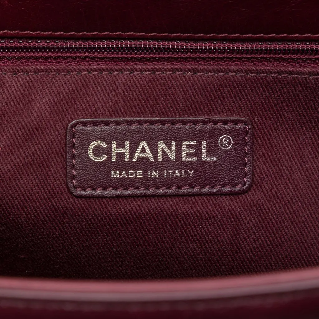 Chanel Small Quilted Calfskin CC Enchained Accordion Flap Red Leather Very good - Box View