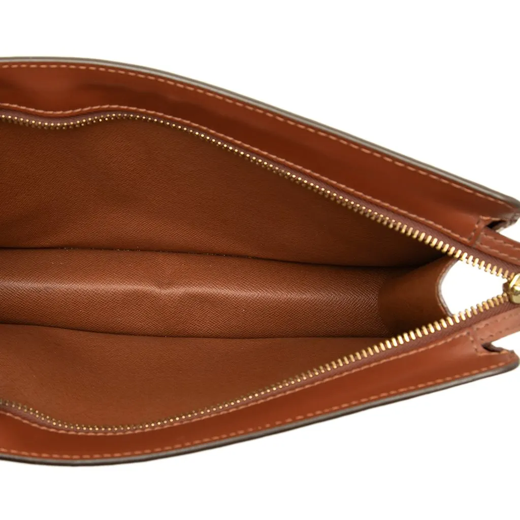 Louis Vuitton Monogram Pochette Homme Brown Canvas Good - Model View