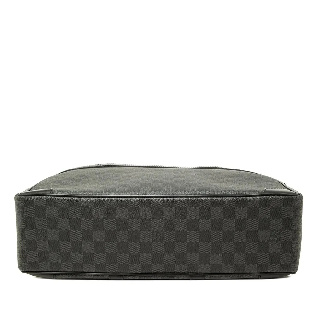 Louis Vuitton Damier Graphite Porte Documents Voyage GM Black Canvas Good - Inside View