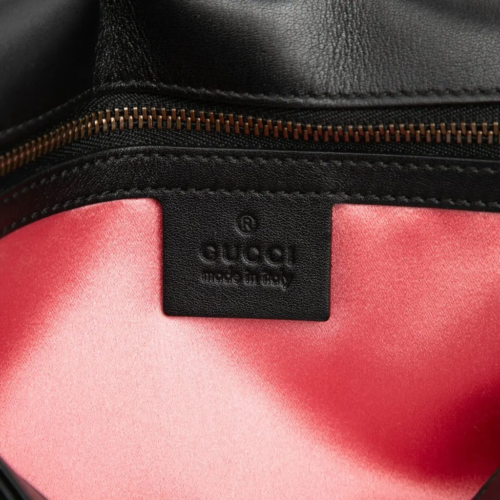 Gucci Medium GG Marmont Bicolor Matelasse Calfskin Shoulder Bag Black Leather Very good - Box View