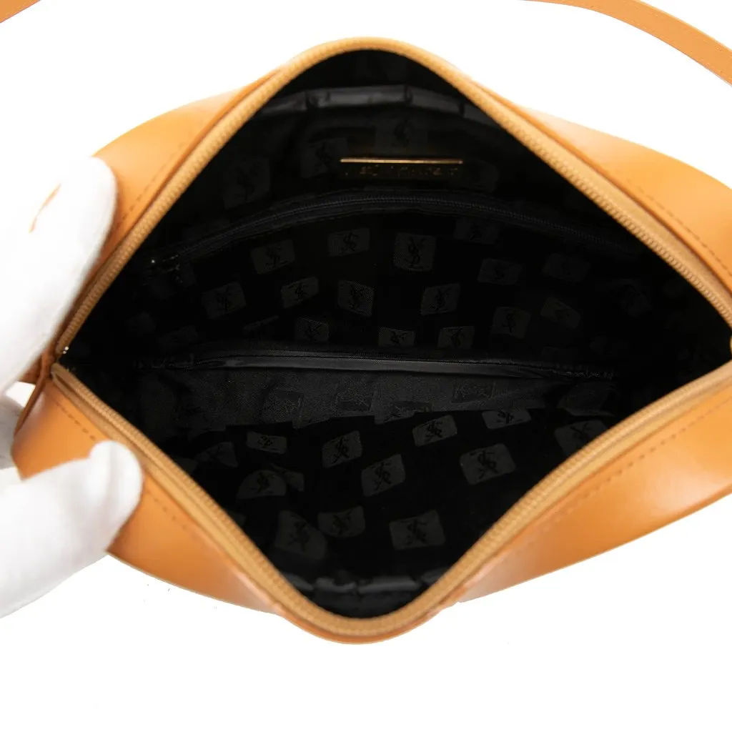 Saint Laurent Leather Trimmed Coated Canvas Crossbody Black Canvas Very good - Model View
