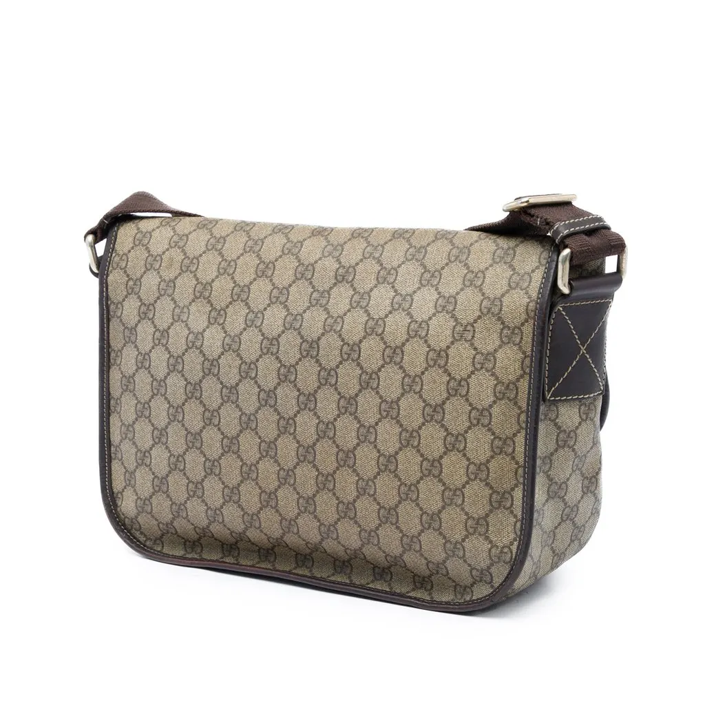 Gucci GG Supreme Crossbody Beige Canvas Good - Back View