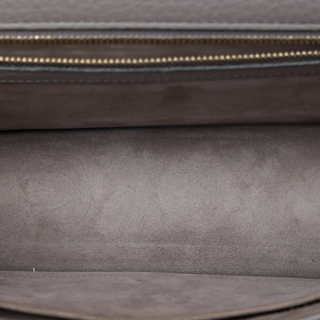 Dior Medium Grained Calfskin Diorama Flap Grey Leather Good - Model View